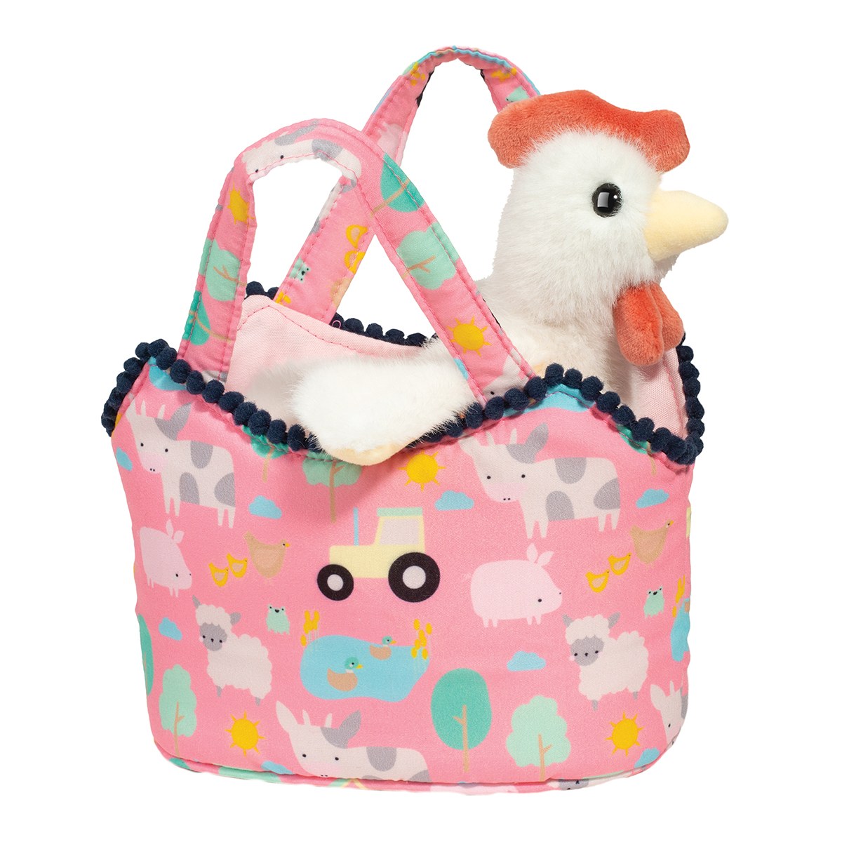 Farm Friends Sassy Sak with White Hen | Douglas Cuddle Toys