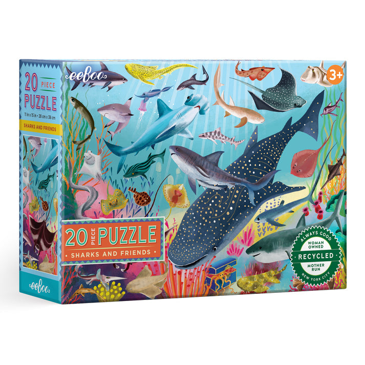 Shark and Friends 20 Piece Eeboo Puzzle