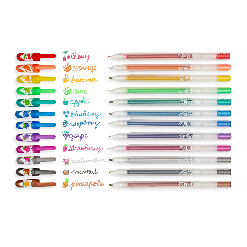 Yummy Yummy Scented Glitter Gel Pens | Set of 12