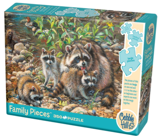 Raccoon Family 350 piece Cobble Hill Family Puzzle Kaboodles Toy Store - Victoria