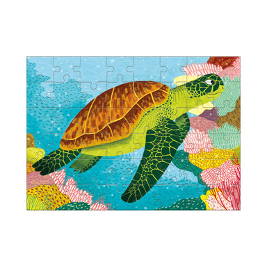 Green Sea Turtle 48 piece Mudpuppy Mini Puzzle Kaboodles Toy Store - Victoria