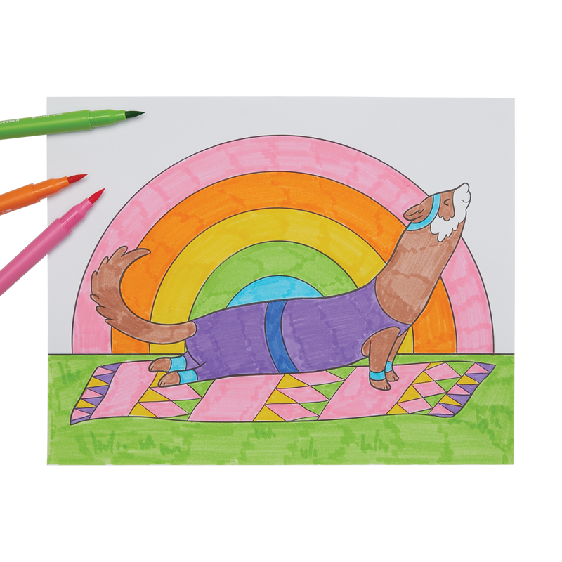 Work and Play Every Day | Ooly Colouring Book