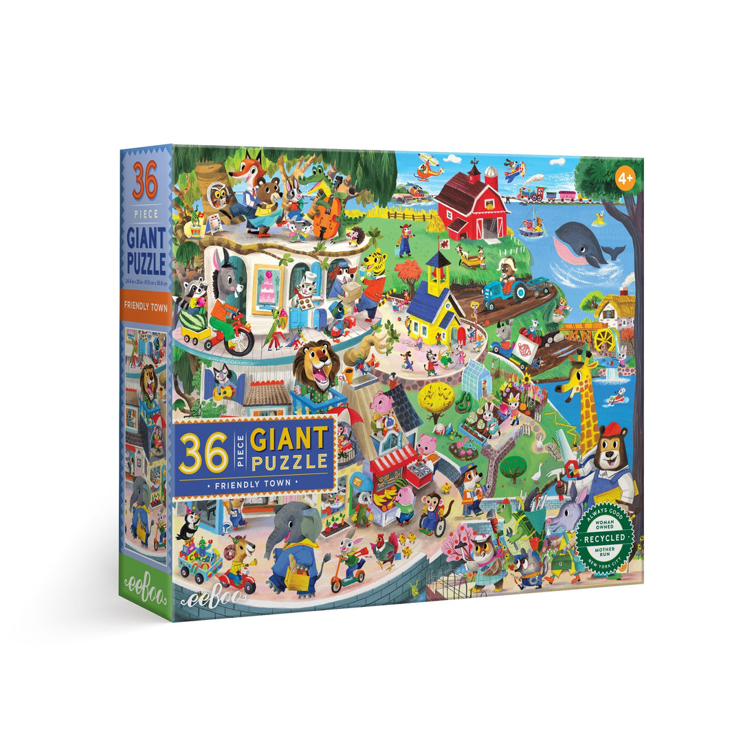 Friendly Town 36 Piece Giant Eeboo Puzzle