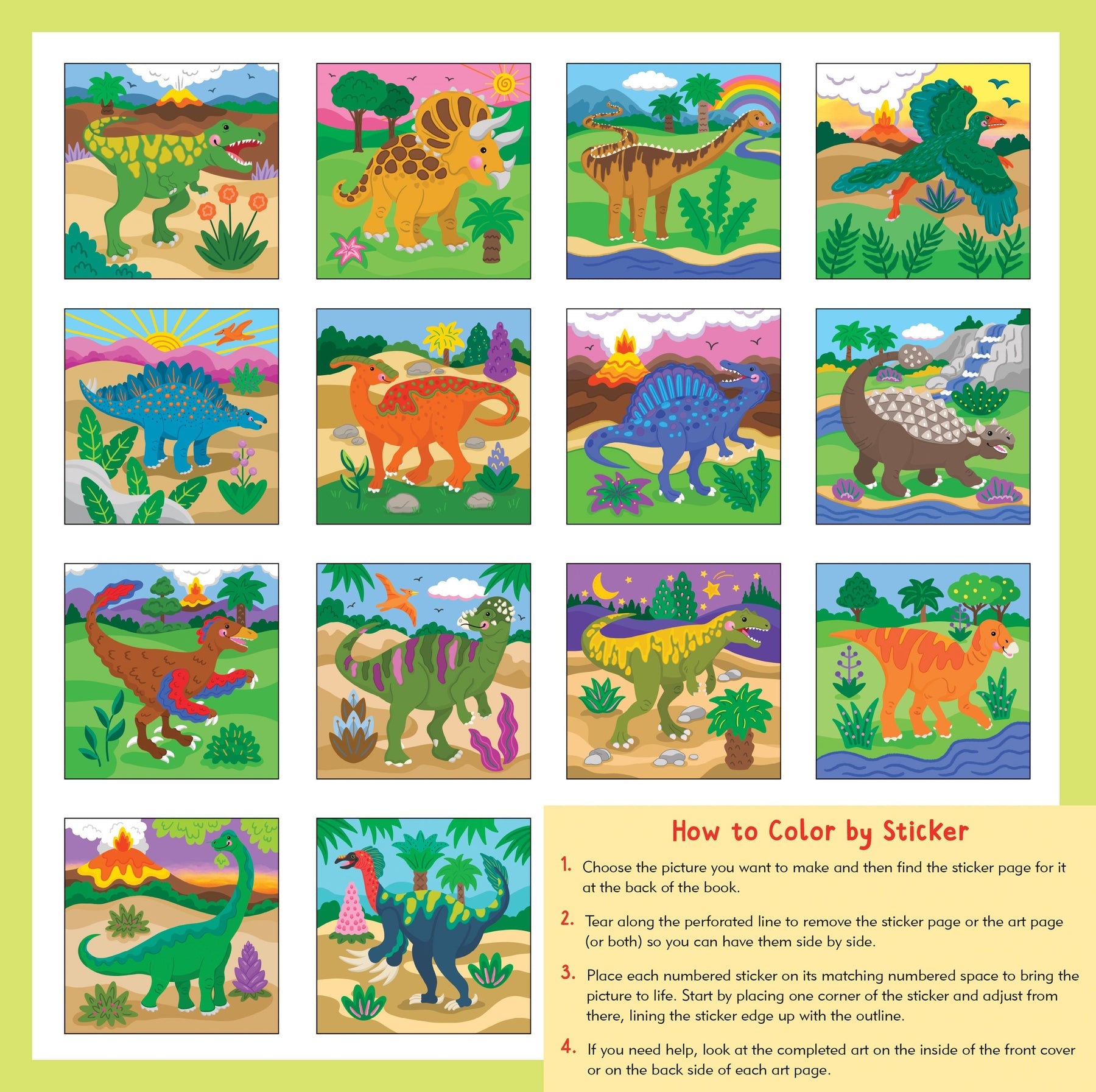 Dinosaurs | My First Color By Sticker