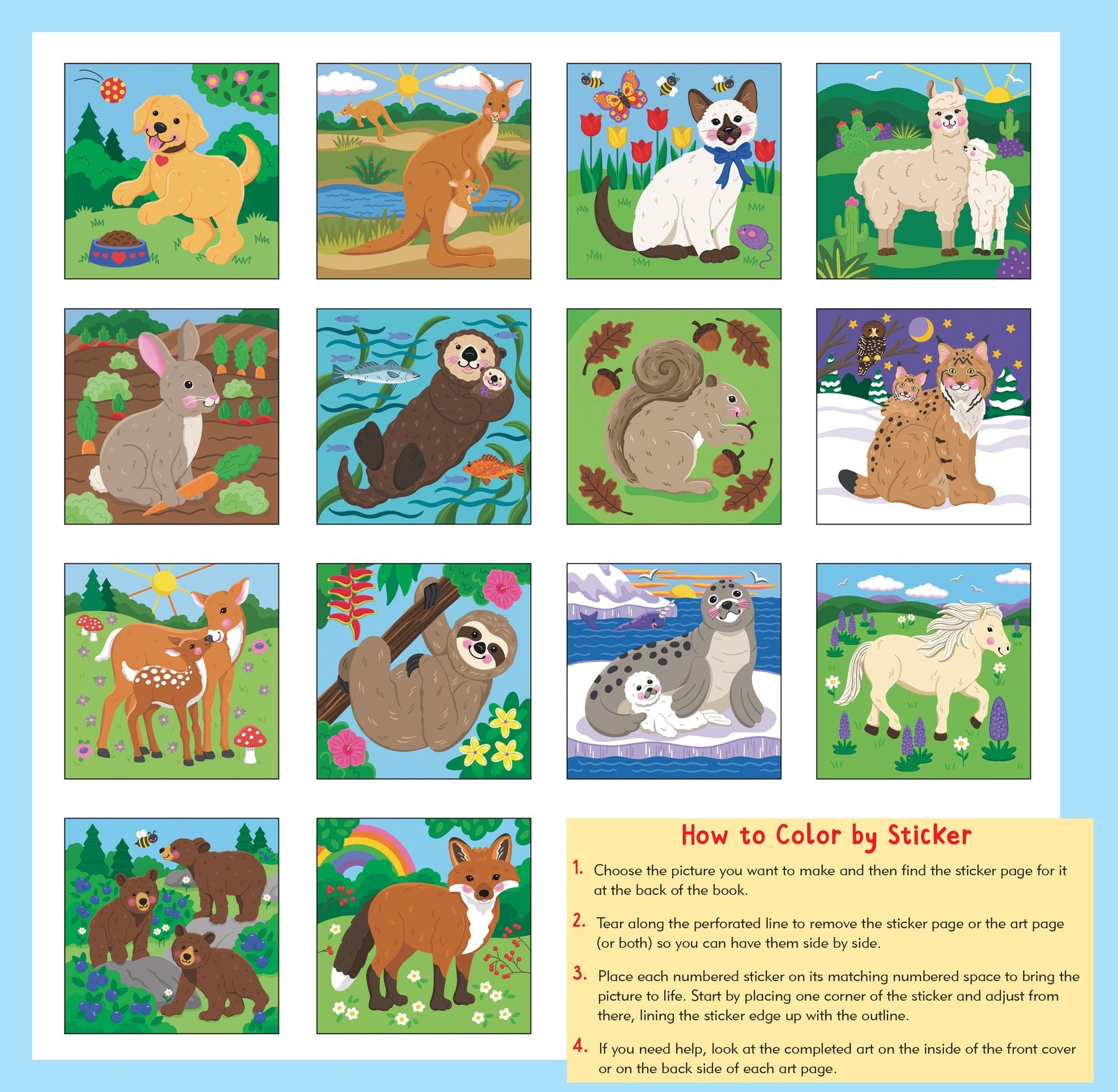 Furry Friends | My First Color By Sticker