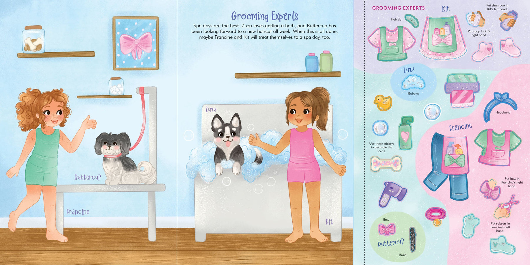 Puppies | Sticker Doll Dress Up
