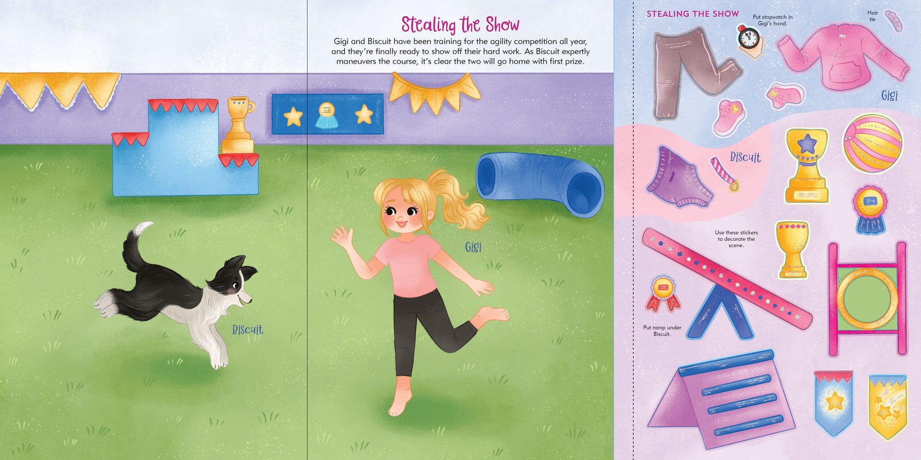 Puppies | Sticker Doll Dress Up