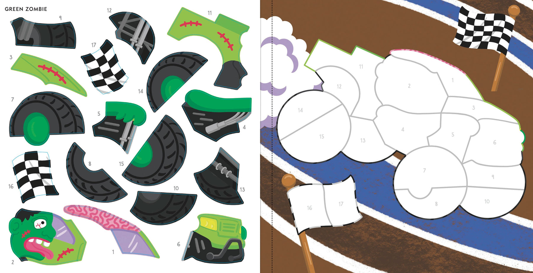 Monster Trucks | My First Color By Sticker