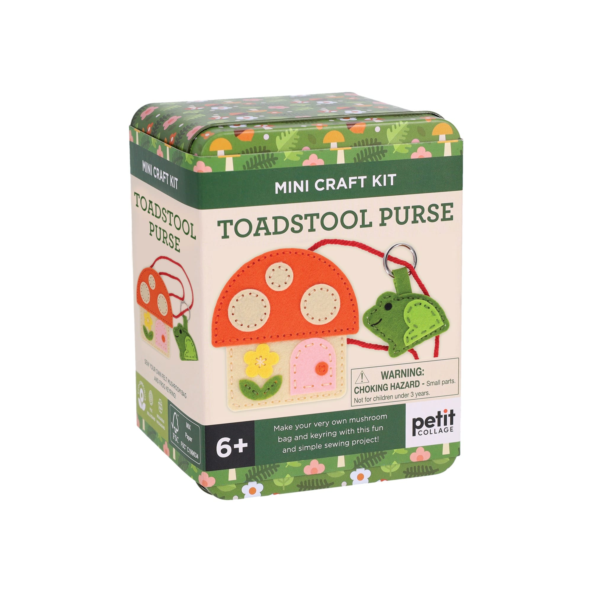Toadstool Purse Mini Craft Kit | Petit Collage