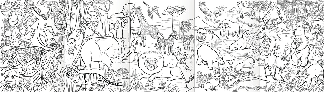Wild Animals Mini Mural | Eeboo