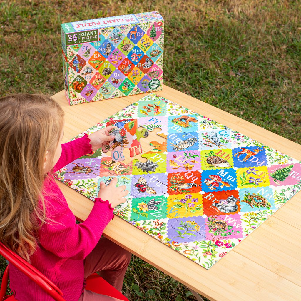 A is for Acorn 36 Piece Giant Eeboo Puzzle