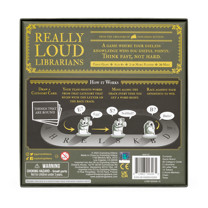 Really Loud Librarians | A Merciless Word-Shouting Board Game