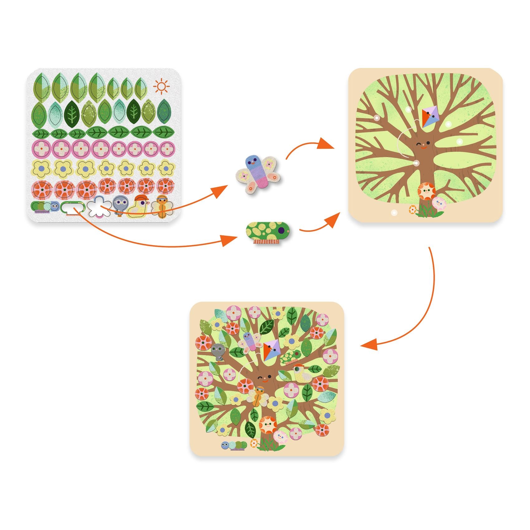 Through the Seasons Felt Pictures | Djeco