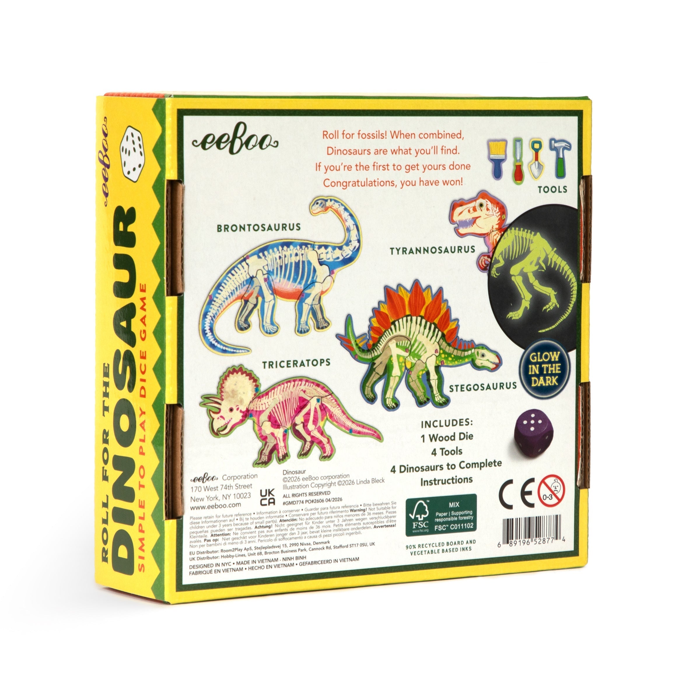 Roll for the Dinosaur | Eeboo Dice Game