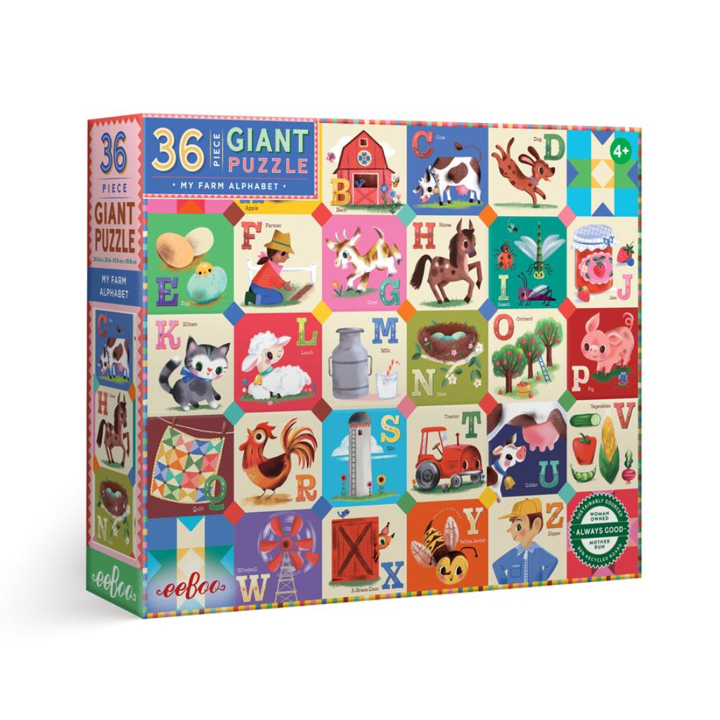 My Farm Alphabet 36 Piece Giant Eeboo Puzzle