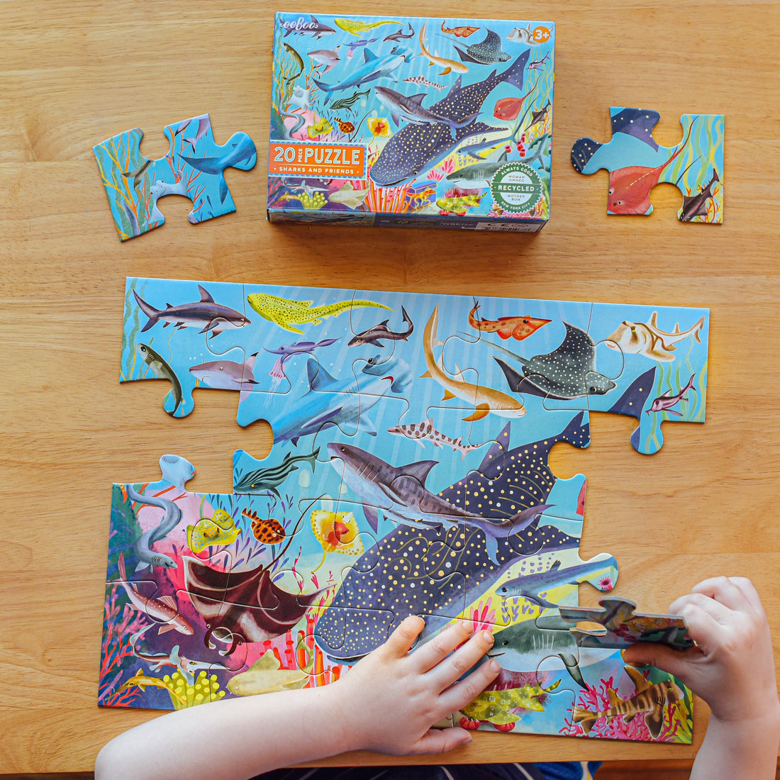 Shark and Friends 20 Piece Eeboo Puzzle