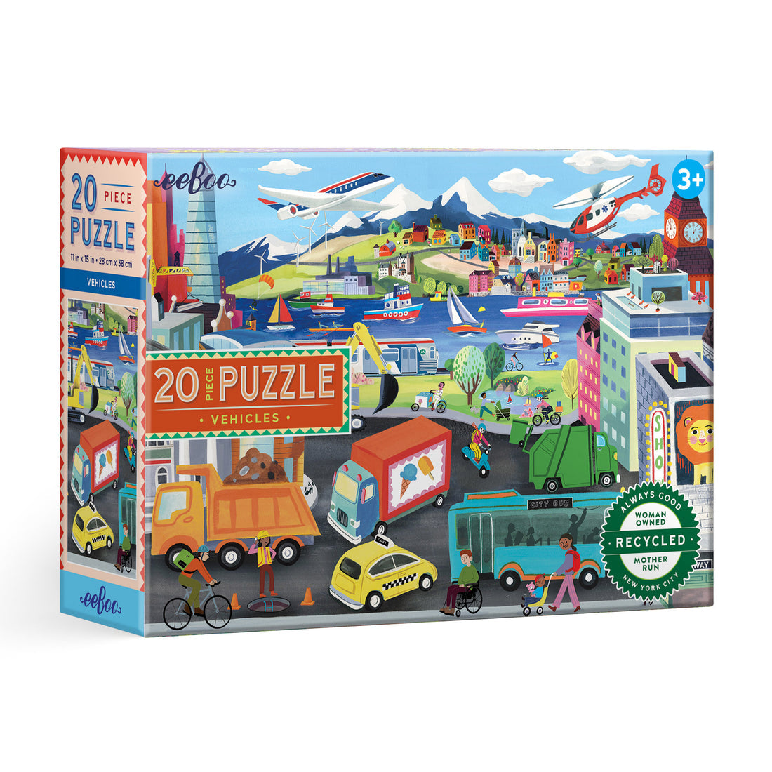Vehicles 20 Piece Eeboo Puzzle
