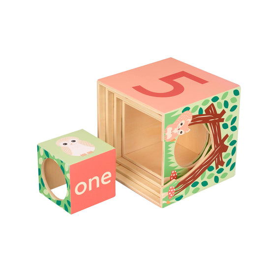 Woodland Animal Wooden Stacking Cubes | Orange Tree Toys