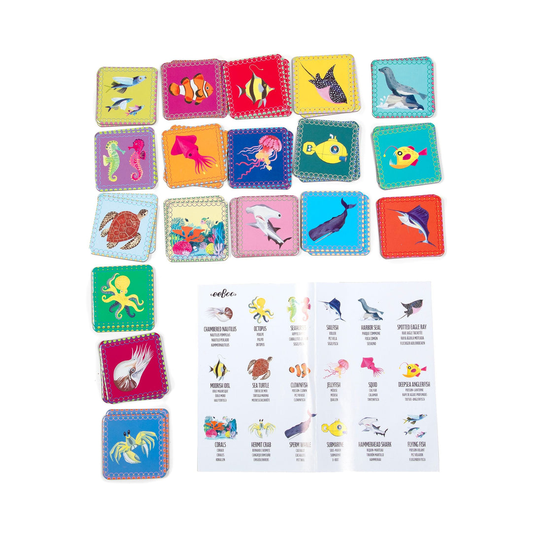 Sea Life | Eeboo Memory & Matching Game