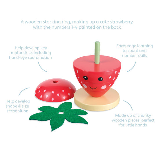 Strawberry Stacking Ring | Orange Tree Toys
