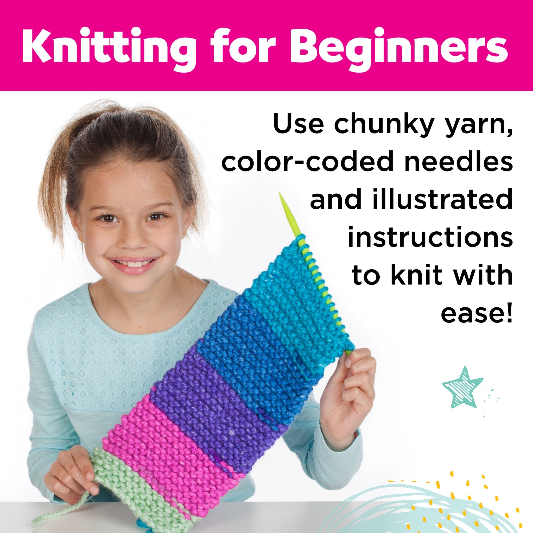Learn to Knit Pocket Scarf | Creativity For Kids