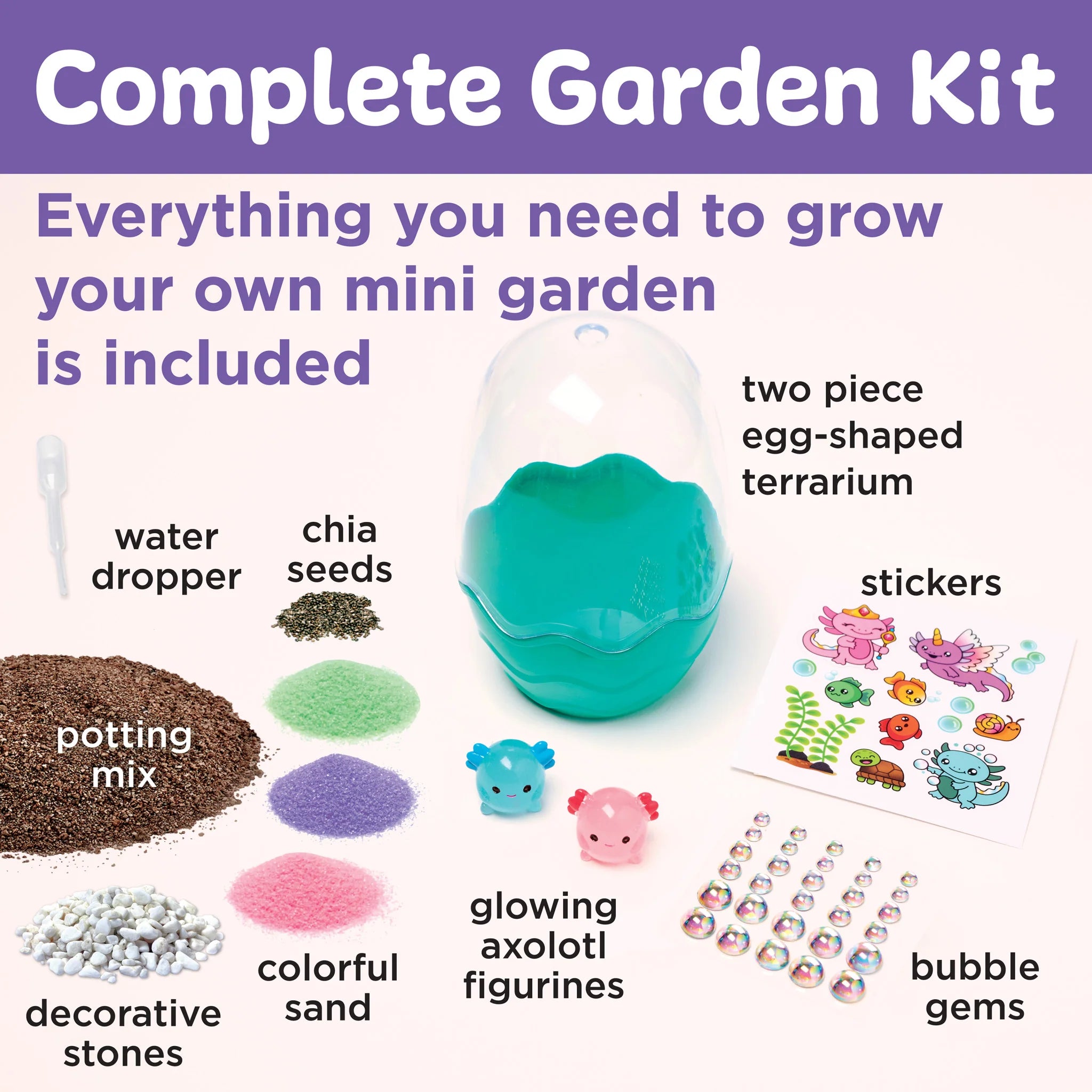Mini Garden Axolotl Craft Kit | Creativity For Kids
