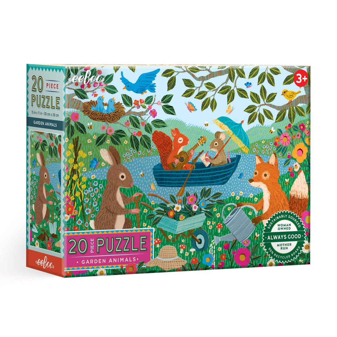 Garden Animals 20 Piece Eeboo Puzzle