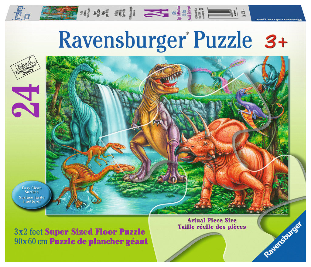 Dino Falls 24 piece Super Sized Ravensburger Floor Puzzle Kaboodles Toy Store - Victoria